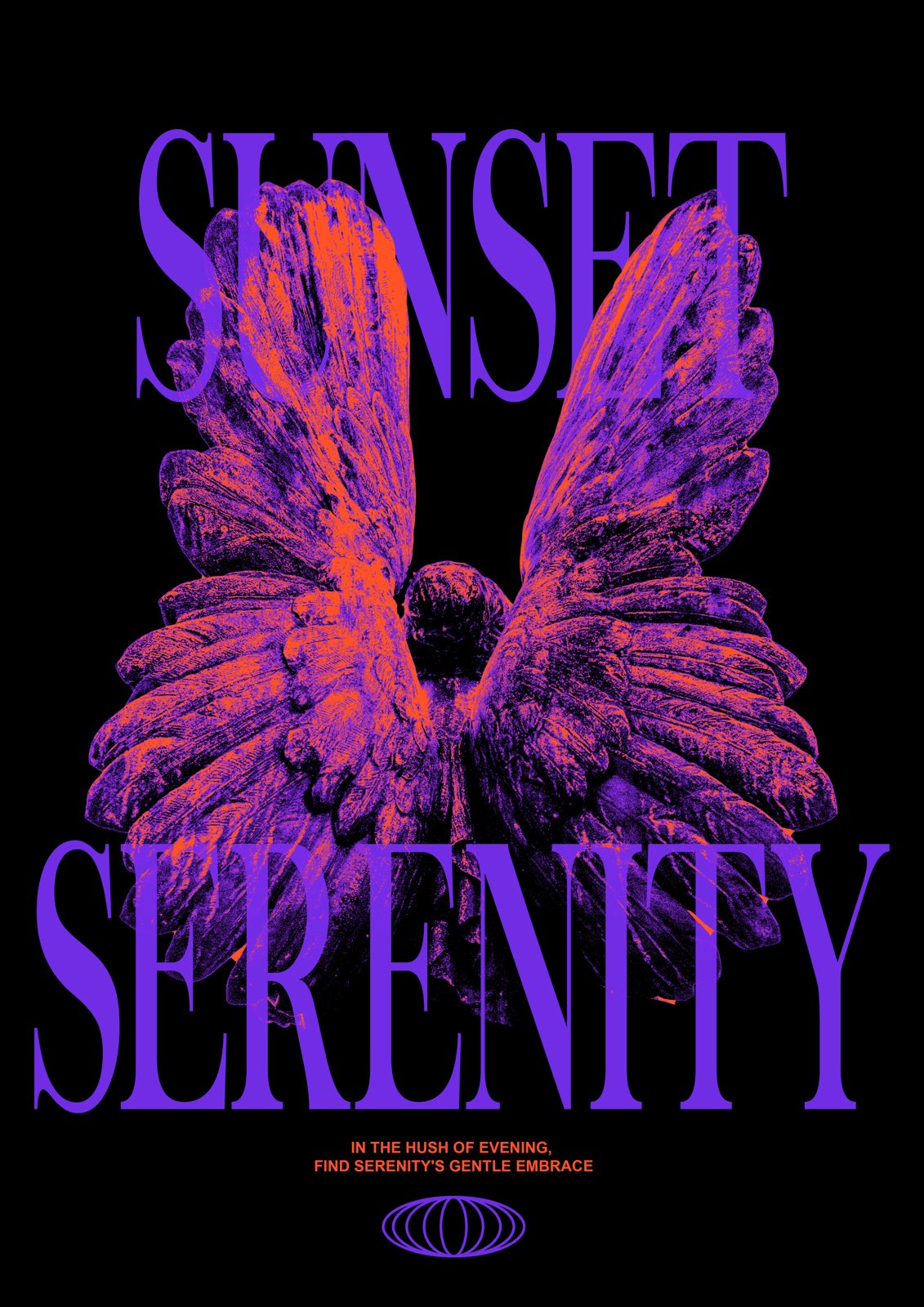 Sunset Serenity poster design by Ruby Shima